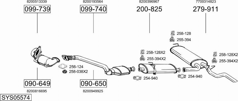 Bosal SYS05574 - Sistem de esapament - allinparts.ro