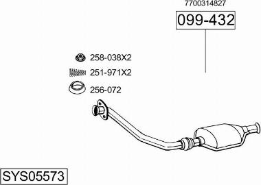 Bosal SYS05573 - Sistem de esapament - allinparts.ro