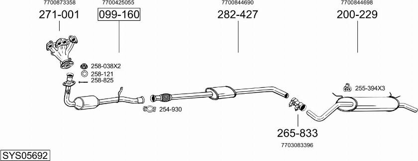 Bosal SYS05692 - Sistem de esapament - allinparts.ro