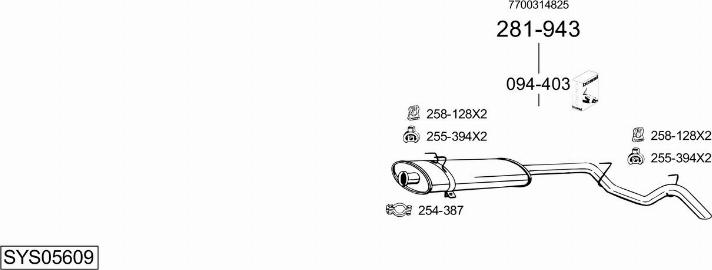 Bosal SYS05609 - Sistem de esapament - allinparts.ro