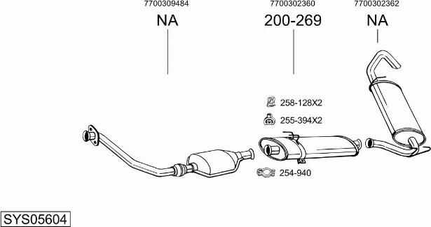 Bosal SYS05604 - Sistem de esapament - allinparts.ro