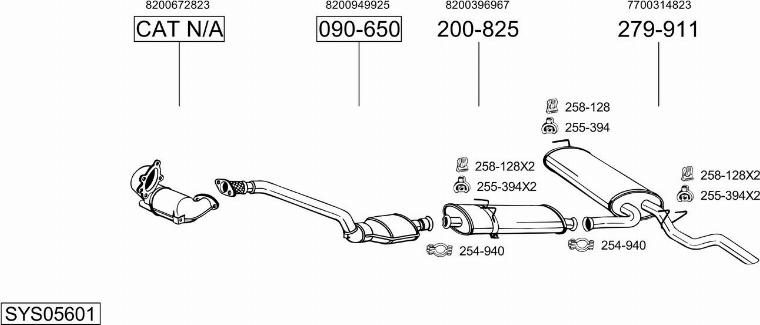 Bosal SYS05601 - Sistem de esapament - allinparts.ro