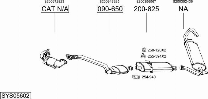 Bosal SYS05602 - Sistem de esapament - allinparts.ro