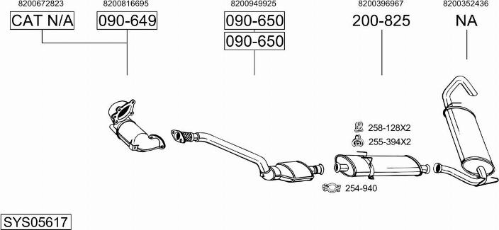 Bosal SYS05617 - Sistem de esapament - allinparts.ro