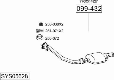 Bosal SYS05628 - Sistem de esapament - allinparts.ro