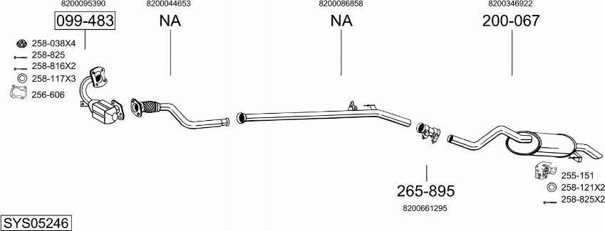 Bosal SYS05246 - Sistem de esapament - allinparts.ro