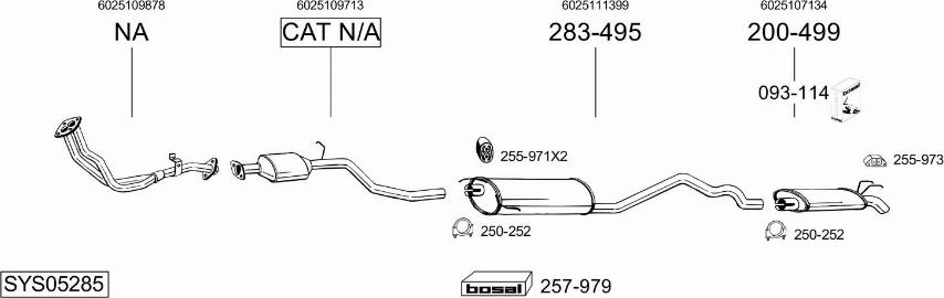 Bosal SYS05285 - Sistem de esapament - allinparts.ro