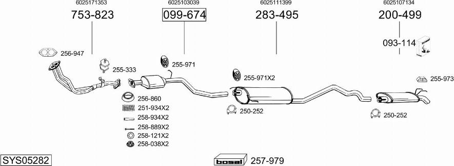 Bosal SYS05282 - Sistem de esapament - allinparts.ro
