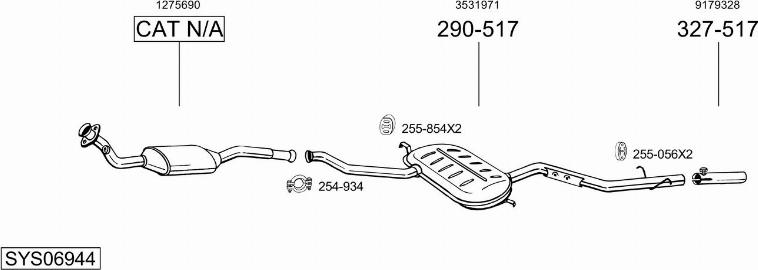 Bosal SYS06944 - Sistem de esapament - allinparts.ro