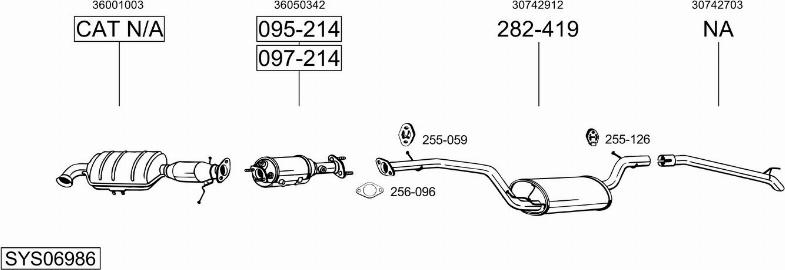 Bosal SYS06986 - Sistem de esapament allinparts.ro