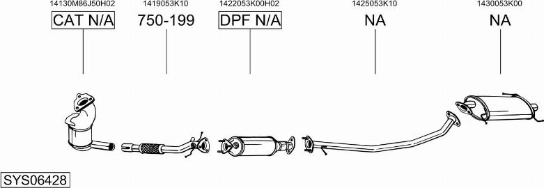 Bosal SYS06428 - Sistem de esapament allinparts.ro