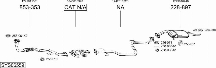 Bosal SYS06559 - Sistem de esapament - allinparts.ro