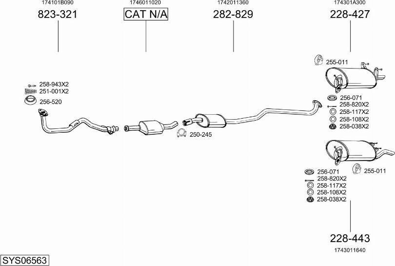 Bosal SYS06563 - Sistem de esapament - allinparts.ro