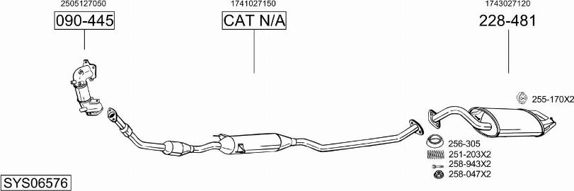 Bosal SYS06576 - Sistem de esapament allinparts.ro