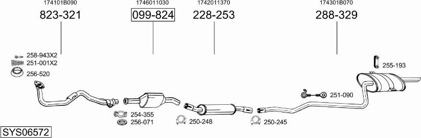 Bosal SYS06572 - Sistem de esapament - allinparts.ro