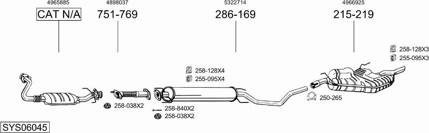 Bosal SYS06045 - Sistem de esapament allinparts.ro