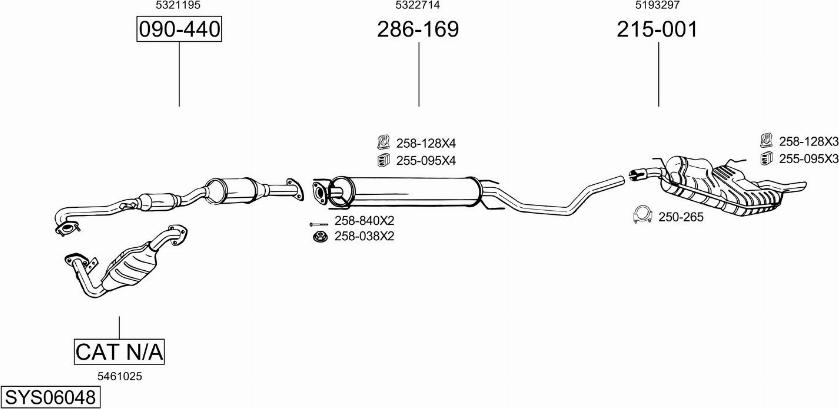 Bosal SYS06048 - Sistem de esapament - allinparts.ro