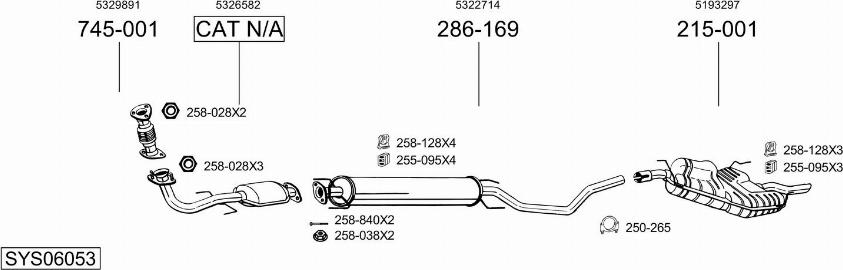 Bosal SYS06053 - Sistem de esapament allinparts.ro