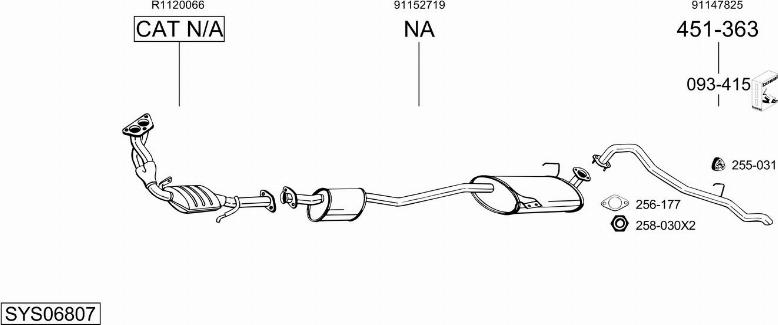 Bosal SYS06807 - Sistem de esapament - allinparts.ro