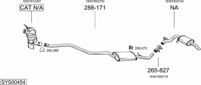 Bosal SYS00454 - Sistem de esapament - allinparts.ro