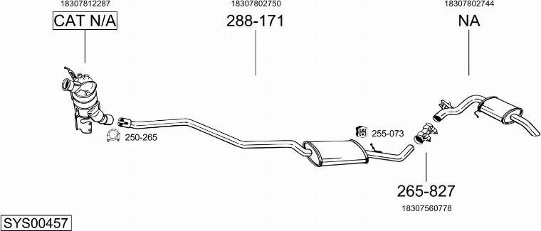 Bosal SYS00457 - Sistem de esapament - allinparts.ro