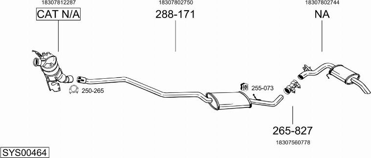 Bosal SYS00464 - Sistem de esapament - allinparts.ro