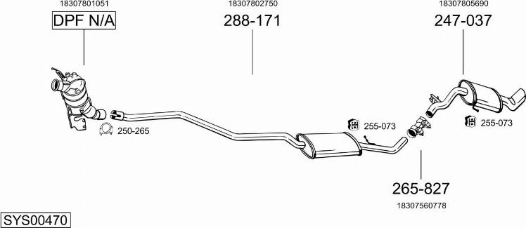 Bosal SYS00470 - Sistem de esapament - allinparts.ro