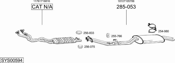 Bosal SYS00594 - Sistem de esapament - allinparts.ro