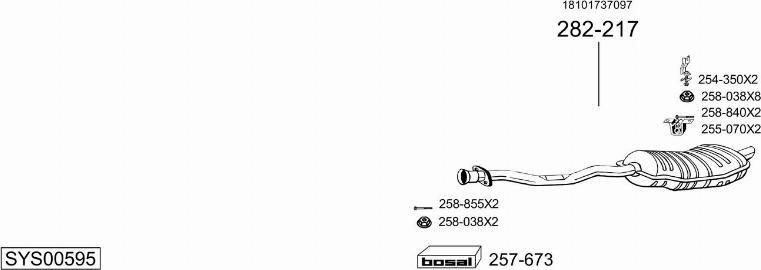 Bosal SYS00595 - Sistem de esapament - allinparts.ro