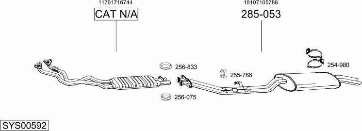 Bosal SYS00592 - Sistem de esapament - allinparts.ro