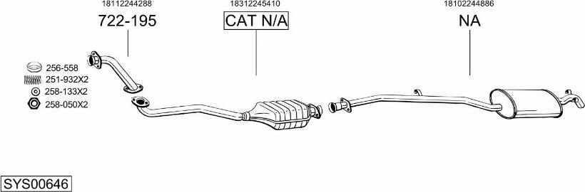 Bosal SYS00646 - Sistem de esapament - allinparts.ro