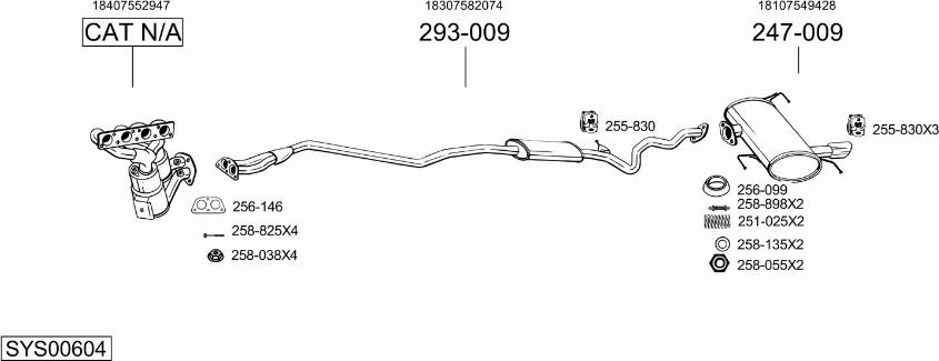 Bosal SYS00604 - Sistem de esapament - allinparts.ro