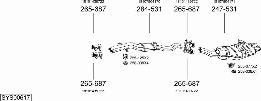 Bosal SYS00617 - Sistem de esapament - allinparts.ro