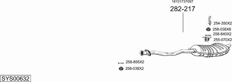 Bosal SYS00632 - Sistem de esapament - allinparts.ro