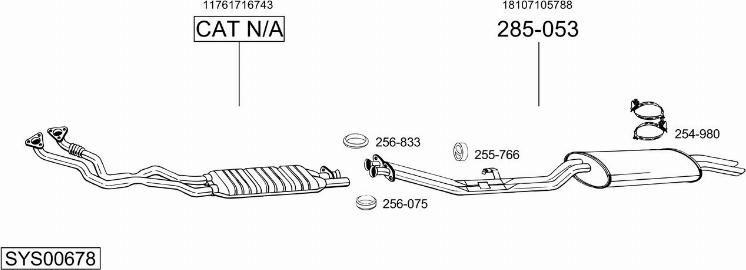 Bosal SYS00678 - Sistem de esapament - allinparts.ro