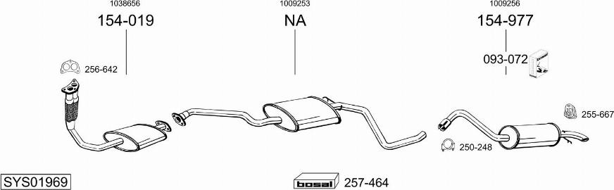 Bosal SYS01969 - Sistem de esapament allinparts.ro