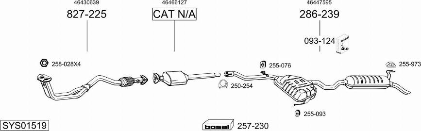 Bosal SYS01519 - Sistem de esapament allinparts.ro