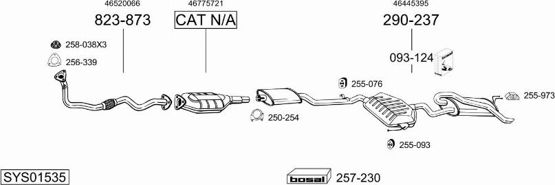 Bosal SYS01535 - Sistem de esapament allinparts.ro