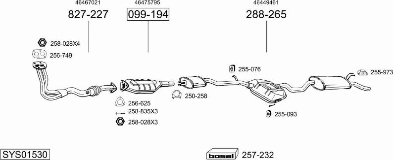 Bosal SYS01530 - Sistem de esapament - allinparts.ro