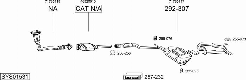 Bosal SYS01531 - Sistem de esapament - allinparts.ro
