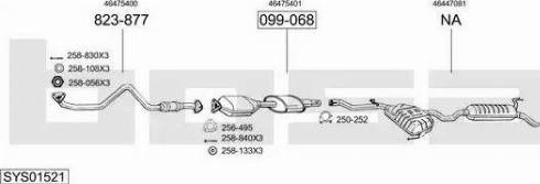 Bosal SYS01521 - Sistem de esapament - allinparts.ro