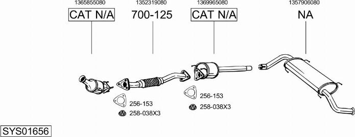Bosal SYS01656 - Sistem de esapament - allinparts.ro
