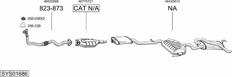 Bosal SYS01686 - Sistem de esapament - allinparts.ro