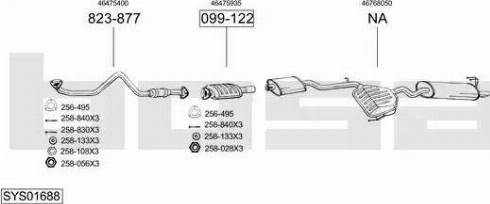 Bosal SYS01688 - Sistem de esapament - allinparts.ro