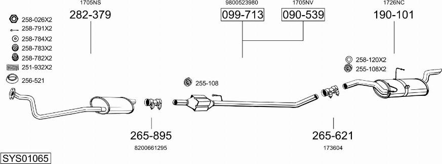 Bosal SYS01065 - Sistem de esapament allinparts.ro