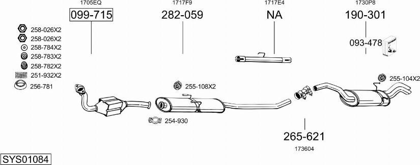Bosal SYS01084 - Sistem de esapament allinparts.ro