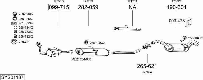 Bosal SYS01137 - Sistem de esapament allinparts.ro