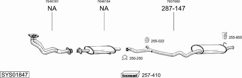 Bosal SYS01847 - Sistem de esapament allinparts.ro