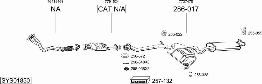 Bosal SYS01850 - Sistem de esapament - allinparts.ro