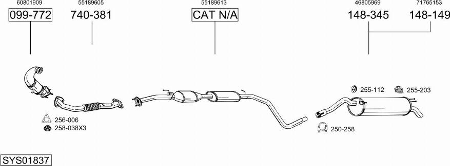 Bosal SYS01837 - Sistem de esapament - allinparts.ro